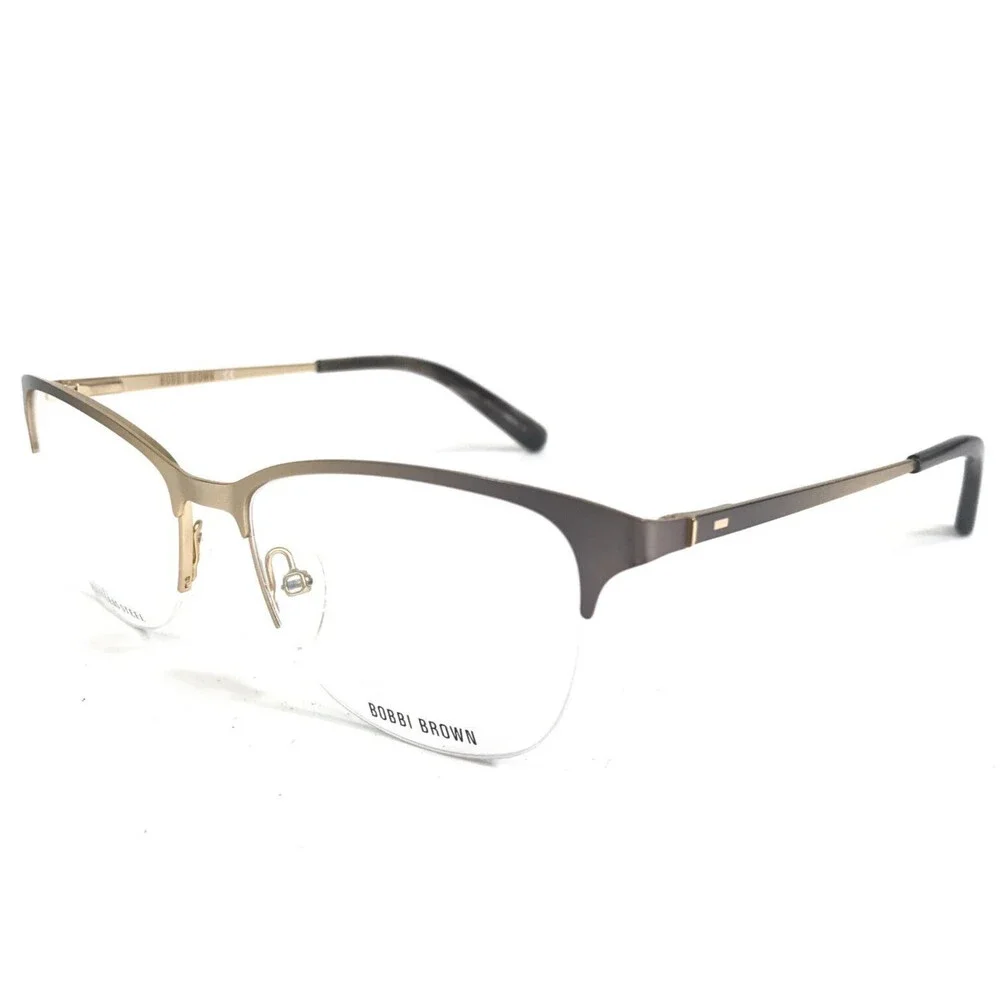 Bobbi Brown Eyeglasses Frames THE LULU KJ1 Gold Cat Eye Half Rim 52-17-140